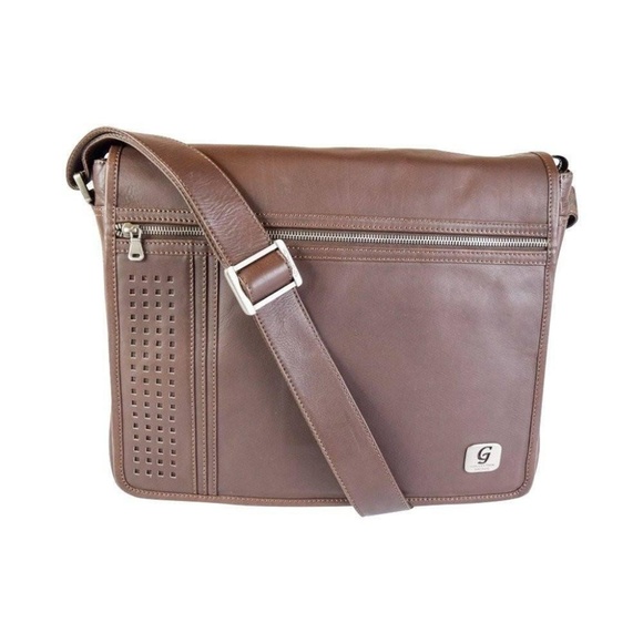 Gaspy Collection Anthony Leather Messenger Bag - Picture 3 of 5